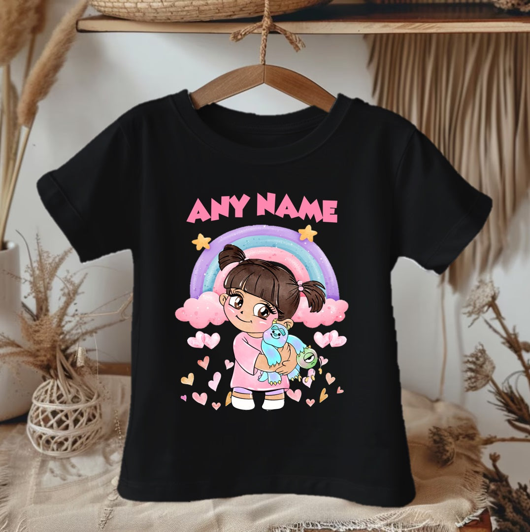Monsters Inc Boo Personalized Custom Black T-Shirt or Onesie Theme Cake Smash Party