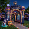 Magical Wizard Sorceress Theme Premium 10' x 10' Birthday House Inflatable Blow Up Walk-Through Archway Experience Decor Prop