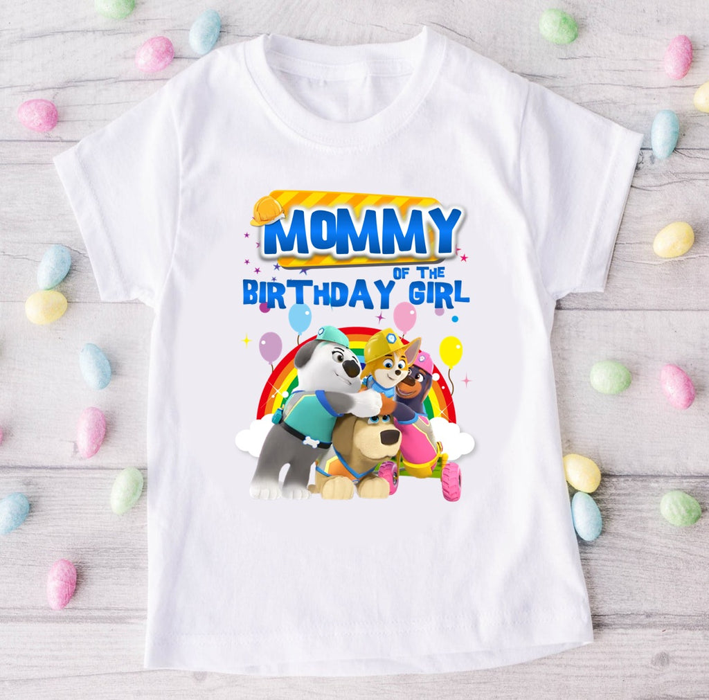Pupstruction Personalized Custom White Family T-Shirt or Onesie Pack Theme Cake Smash Birthday Party
