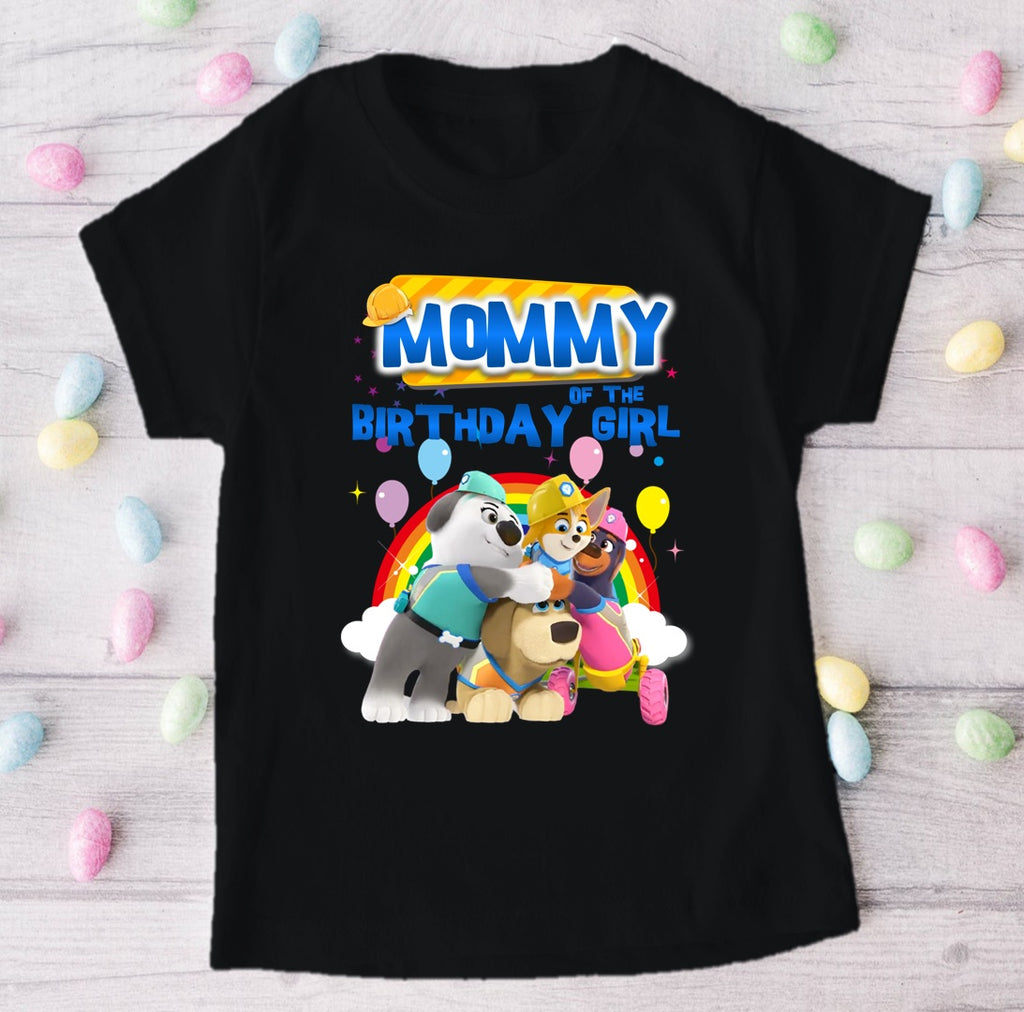 Pupstruction Personalized Custom Black Family T-Shirt or Onesie Pack Theme Cake Smash Birthday Party