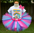Pupstruction Tutu Set Girls Personalized Custom Hot Pink Blue Purple Tutu Outfit Dress Theme Cake Smash Birthday Party