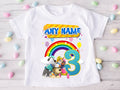 Pupstruction Personalized Custom White T-Shirt or Onesie Theme Cake Smash Birthday Party
