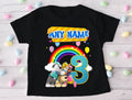 Pupstruction Personalized Custom Black T-Shirt or Onesie Theme Cake Smash Birthday Party