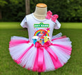 Sesame Street Chibi Cute Tutu Set Girls Personalized Custom Hot Pink White Pink Tutu Outfit Dress Theme Cake Smash Birthday Party