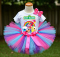 Sesame Street Chibi Cute Tutu Set Girls Personalized Custom Hot Pink Blue Purple Tutu Outfit Dress Theme Cake Smash Birthday Party