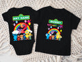 Sesame Street Chibi Cute Personalized Custom Black Family T-Shirt or Onesie Pack Theme Cake Smash Birthday Party