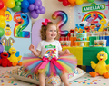 Sesame Street Chibi Cute Tutu Set Girls Personalized Custom Rainbow Tutu Outfit Dress Theme Cake Smash Birthday Party