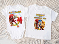 Sonic the Hedgehog Knuckles Personalized Custom White Family T-Shirt or Onesie Pack Theme Cake Smash Birthday Party