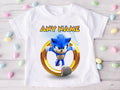 Sonic the Hedgehog Personalized Custom White T-Shirt or Onesie Theme Cake Smash Party