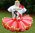 Sonic the Hedgehog Shadow Tutu Set Girls Personalized Custom Gold Pink Red Ribbon Sewn Trim Tutu Outfit Dress Theme Cake Smash Birthday Party