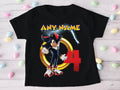 Sonic the Hedgehog Shadow Personalized Custom Black T-Shirt or Onesie Theme Cake Smash Birthday Party