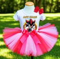 Sonic the Hedgehog Shadow Tutu Set Girls Personalized Custom Hot Pink Red Pink Tutu Outfit Dress Theme Cake Smash Party