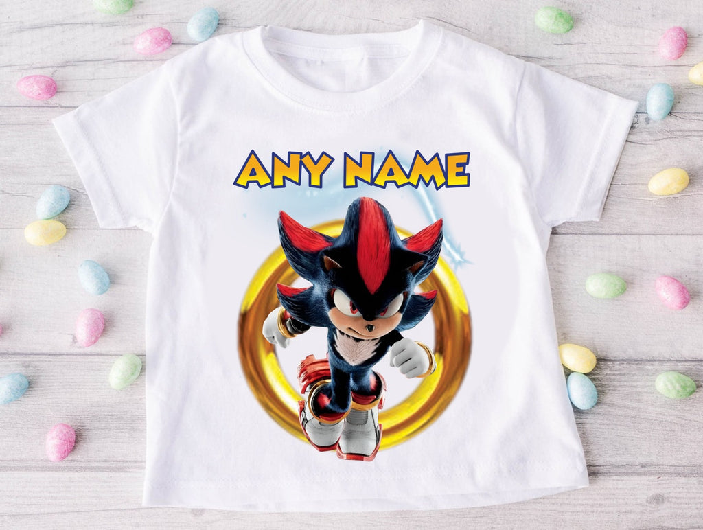 Sonic the Hedgehog Shadow Tutu Set Girls Personalized Custom Black Red White Tutu Outfit Dress Theme Cake Smash Party