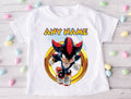 Sonic the Hedgehog Shadow Personalized Custom White T-Shirt or Onesie Theme Cake Smash Party