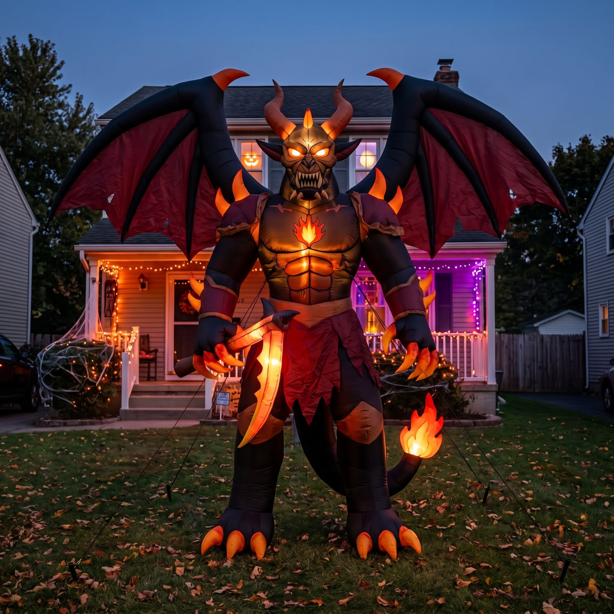 6' The Underworld Arch-Demon Yard Halloween Inflatable Blow Up Decor Prop