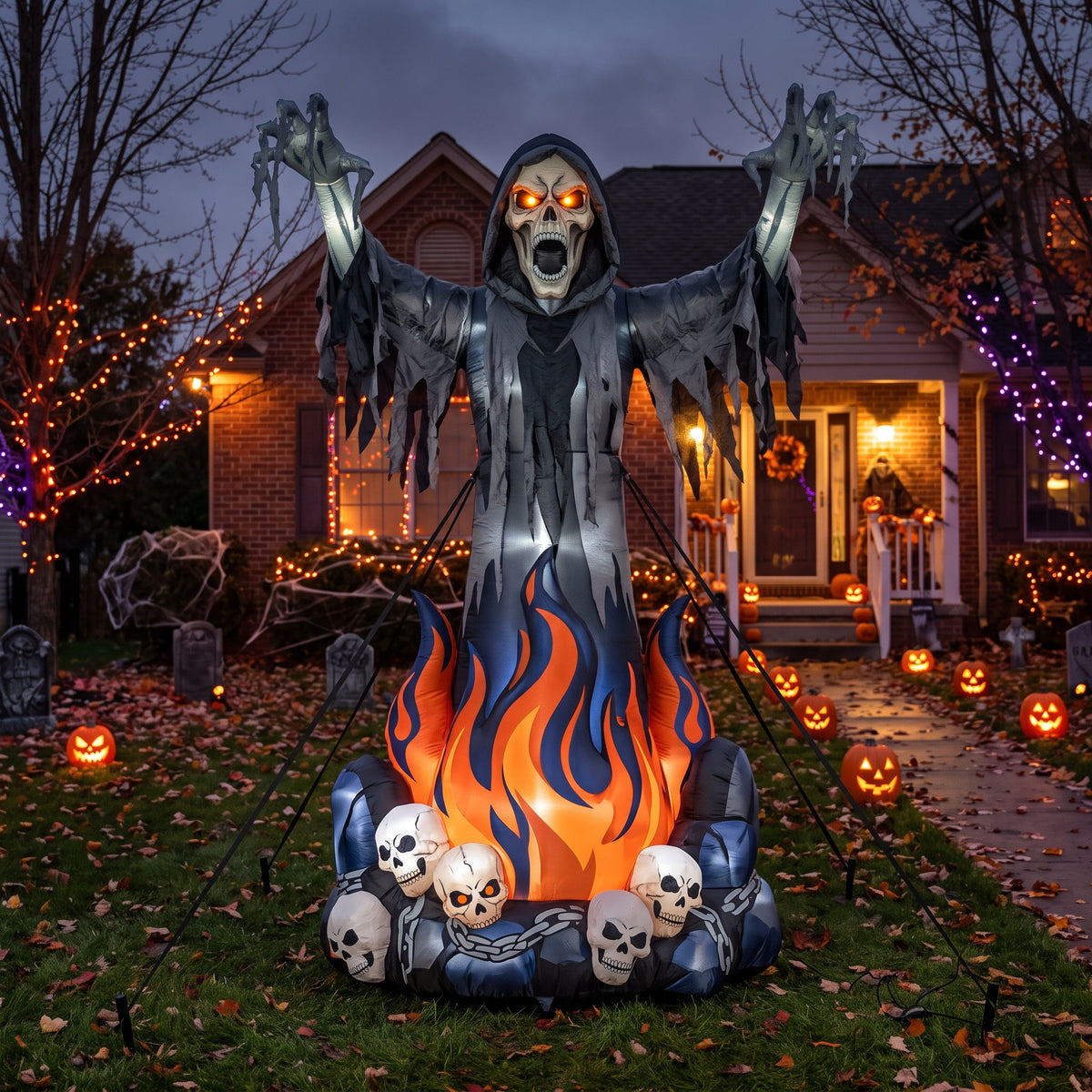 6' The Underworld Chained Tormented Soul Yard Halloween Inflatable Blow Up Decor Prop