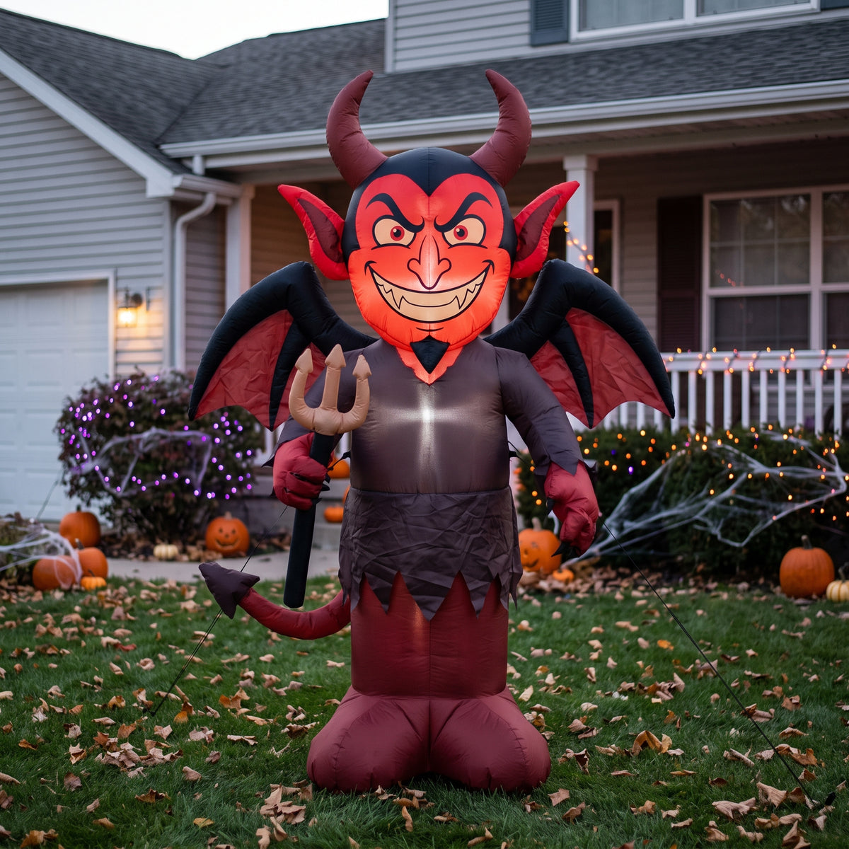 6' The Underworld Tormenting Imp Demon Yard Halloween Inflatable Blow Up Decor Prop