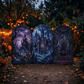 7.2ft Twisted Wonderland / Dark Fairy Tales Theme Halloween Arch Fabric Backdrop Cover - Multi-Panel Event Backdrop Decor Prop