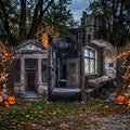 7.2ft Abandoned Asylum Hospital Theme Halloween Arch Fabric Backdrop Cover - Multi-Panel Event Backdrop Decor Prop