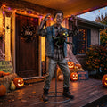 6' Animated Alien Invasion Alien Host Figure Music Lights Motion Sensor Halloween Home Decor Accent Yard Prop