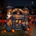 Massive 8-Foot-Tall Abandoned Asylum Colossal Multi-Tiered Halloween Yard Inflatable Scene Decor Prop