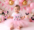 Baby Minnie Mouse Tutu Set Girls Personalized Custom Pink Tutu Outfit Dress Theme Cake Smash Birthday Party