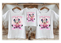 Baby Minnie Mouse Personalized Custom White Family T-Shirt or Onesie Pack Theme Cake Smash Birthday Party