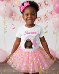 Barbie Face Black Girl Tutu Set Girls Personalized Custom Pink Gold Polka Dots Tutu Outfit Dress Theme Cake Smash Birthday Party