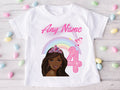 Barbie Face Black Girl Personalized Custom White T-Shirt or Onesie Theme Cake Smash Birthday Party