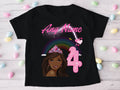 Barbie Face Black Girl Personalized Custom Black T-Shirt or Onesie Theme Cake Smash Birthday Party