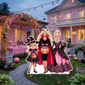 Life Size Blonde Barbie Girl Halloween Character Premium Freestanding Cutouts Yard Sign Decor Party Prop
