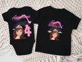 Barbie Face Brunette Girl Personalized Custom Black Family T-Shirt or Onesie Pack Theme Cake Smash Birthday Party