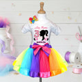Barbie Face Silhouette Tutu Set Girls Personalized Custom Rainbow Ribbon Tutu Outfit Dress Theme Cake Smash Birthday Party