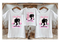 Barbie Face Silhouette Personalized Custom White Family T-Shirt or Onesie Pack Theme Cake Smash Birthday Party