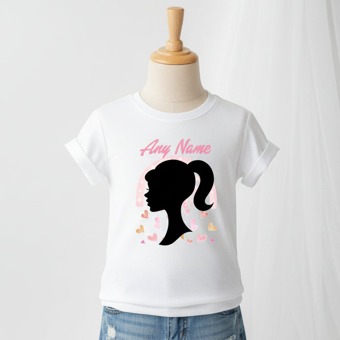Barbie Face Silhouette Tutu Set Girls Personalized Custom Black Tutu Outfit Dress Theme Cake Smash Party