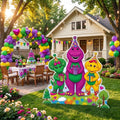 Life Size Barney & Friends Character Premium Freestanding Cutouts Yard Sign Decor Party Prop