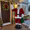 6' North Pole African American Santa Claus Figure Music Lights Motion Sensor Christmas Home Decor Accent Yard Prop