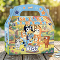 (Pack of 6) Bluey Custom Personalized Birthday Party Favor Gable Treat Boxes