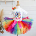 Bluey and Bingo Tutu Set Girls Personalized Custom Rainbow Knots Tutu Outfit Dress Theme Cake Smash Birthday Party