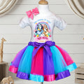 Bluey and Bingo Tutu Set Girls Personalized Custom Hot Pink Blue Purple Ribbon Tutu Outfit Dress Theme Cake Smash Birthday Party