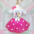 Bluey Bingo and Friends Tutu Set Girls Personalized Custom Hot Pink White Polka Dots Tutu Outfit Dress Theme Cake Smash Party