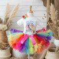 Bluey Bingo and Friends Tutu Set Girls Personalized Custom Rainbow Knots Tutu Outfit Dress Theme Cake Smash Party
