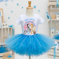 Bluey Bingo and Friends Tutu Set Girls Personalized Custom Blue Tutu Outfit Dress Theme Cake Smash Party