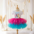 Bluey Bingo and Friends Tutu Set Girls Personalized Custom Hot Pink Blue Tutu Outfit Dress Theme Cake Smash Party