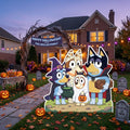 Life Size Bluey Family Halloween Character Premium Freestanding Cutouts Yard Sign Decor Party Prop