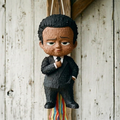 Premium Handmade 30-Inch Boss Baby Black Boy Character Pull-String Piñata Table Decor Party Centerpiece