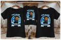 Boss Baby Black Boy Afro Personalized Custom Black Family T-Shirt or Onesie Pack Theme Cake Smash Birthday Party