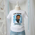 Boss Baby Black Boy Afro Personalized Custom White T-Shirt or Onesie Theme Cake Smash Birthday Party