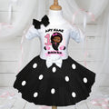 Boss Baby Black Girl Afro Tutu Set Girls Personalized Custom Black White Polka Dots Tutu Outfit Dress Theme Cake Smash Birthday Party