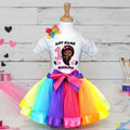 Boss Baby Black Girl Afro Tutu Set Girls Personalized Custom Rainbow Ribbon Tutu Outfit Dress Theme Cake Smash Birthday Party